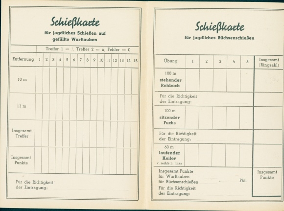 Folding Postcard shooting card, shotgun shells, shotgun shells, rifle cartridges, RWS, Dynamit AG Alfred Nobel