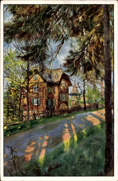 Artist Postcard Vogel, Max, Rehefeld Altenberg Erzg., Masonic Rest Home Hunting Lodge, Cavalier House