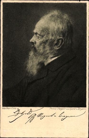 Artist Postcard Firle, Walther, Prince Regent Luitpold of Bavaria, portrait