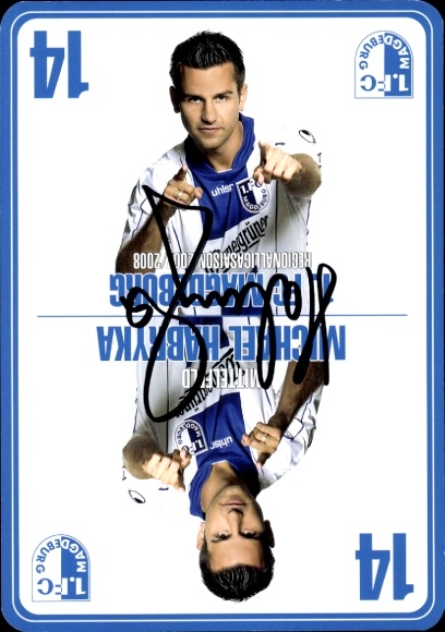 Autogrammkarte Fußballer Michael Habryka, 1. FC Magdeburg, Autogramm