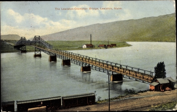 Ak Lewiston Idaho de VS, de Lewiston Clarkston-brug