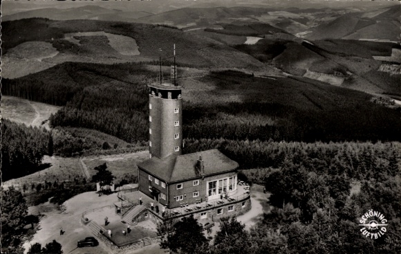 Postcard Kirchhundem Hochsauerland, observation tower Hohe Bracht
