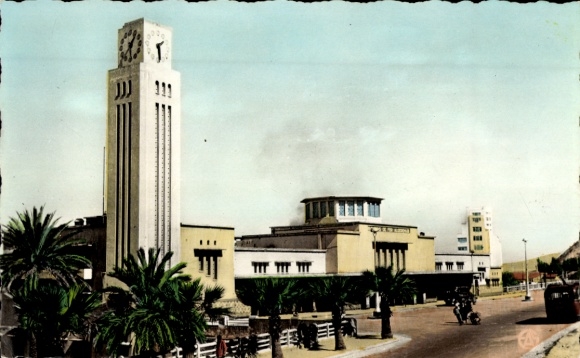 Ansichtkaart Philippeville Skikda Algerije, treinstation