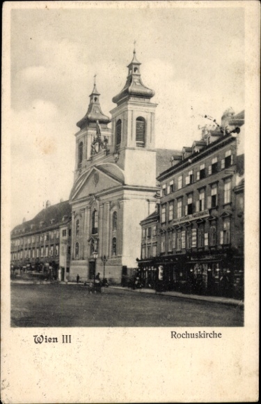 Postcard Wien 3 Landstraße, Rochuskirche