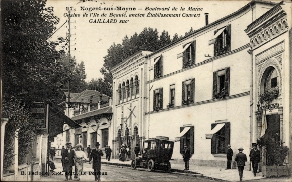 Ak Nogent sur Marne Val de Marne, Boulevard de la Marne, Casino de l'Ile de Beaute