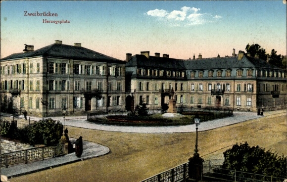 Postcard Zweibrücken in der Pfalz, Herzogsplatz