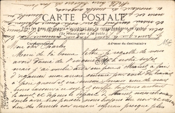 Postcard Morlaix Finistère, market