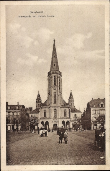 PC Saarlouis in Saarland, market party, Catholic Church