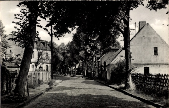 Ak Groß Köris, Blick in die Dorfstraße, Wohnhäuser