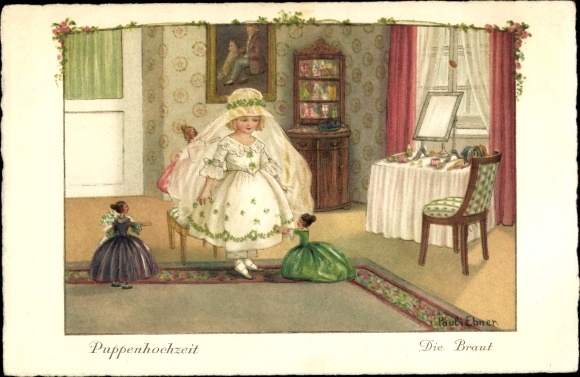 Artysta KP Ebner, P., Doll Wedding, The Bride, Dolls