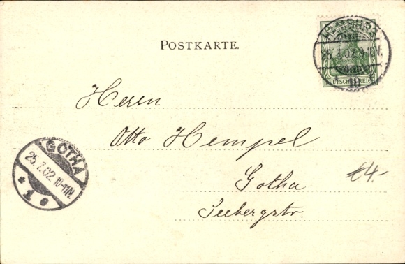 Postcard Hamburg Mitte Neustadt, Main Post Office, General Post Office, Small Inner and Outer Alster, Wasseran
