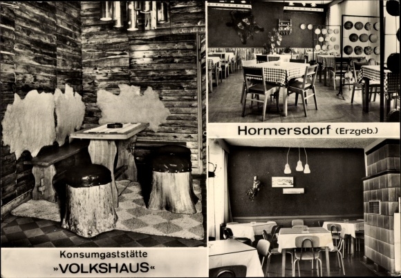 Ak Hormersdorf Erzgebirge, Konsumgaststätte Volkshaus