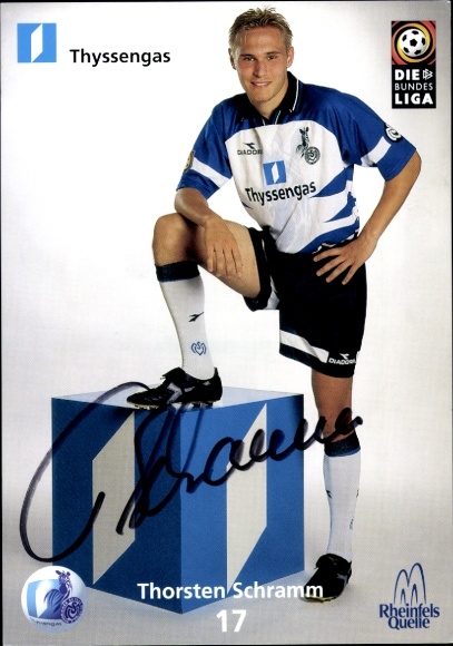 Autogrammkarte Fußballer Thorsten Schramm, MSV Duisburg, Autogramm
