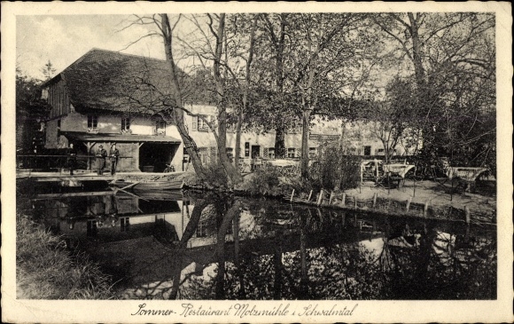 Postcard Rickelrath Wegberg, summer restaurant Molzmühle in Schwalmtal