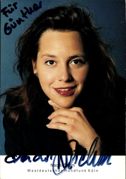 Postcard actress Nadja Ziehm, portrait, autograph