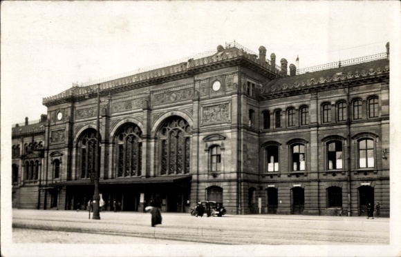 Postcard Strasbourg Strasbourg Alsace Bas Rhin, main station