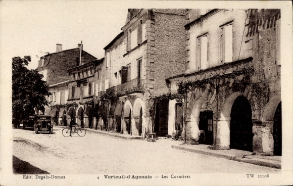 Ak Verteuil-d'Agenais Lot et Garonne, les Cornieres