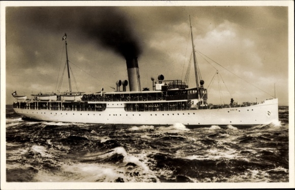 Ak Oostzeestoomboot SS Odin, Braeunlich Stettin