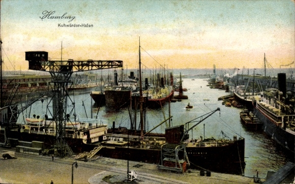 Ak Hamburg Mitte Steinwerder Kuhwerder Kuhwärder, Hafen