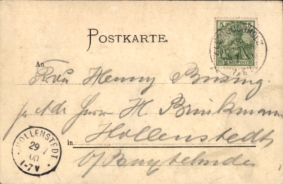 Postcard Stelle in the district of Harburg, Gasthof zum weissen Ross