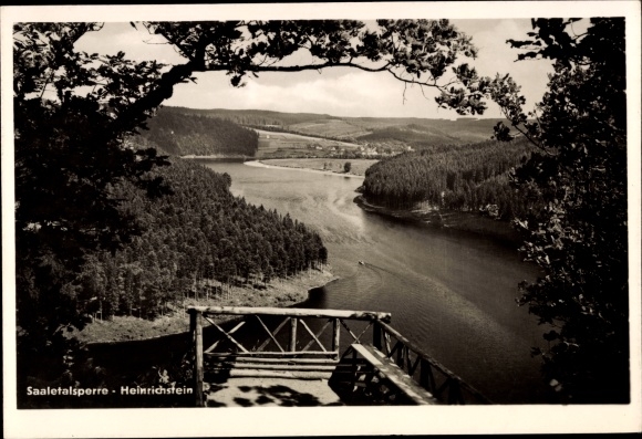 Postcard Schönbrunn Ebersdorf Thuringia, Heinrichstein an der Saale, Saaletalsperre
