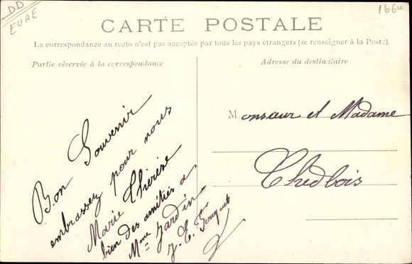 Postcard Brionne Eure, Avenue de la Gare
