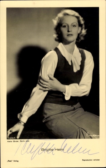 Ak Schauspielerin Brigitte Helm, Portrait
