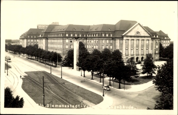 Postcard Berlin Spandau Siemensstadt, Siemensstadt Va, building, architecture, street view