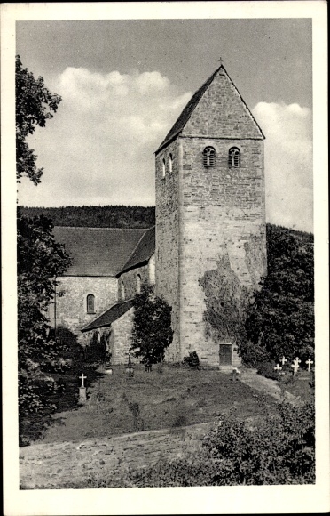 Postcard Lügde in the Weserbergland, St. Kilians Church