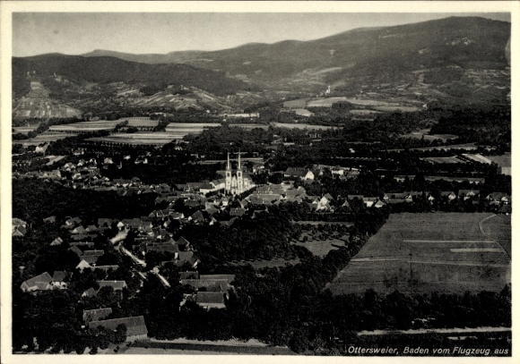 Ak Ottersweier in Baden Württemberg, Fliegeraufnahme