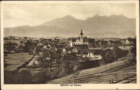 Postcard Rieden am Forggensee Allgäu, general view