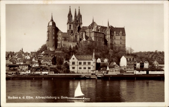 KP Meissen nad Łabą, Miśnia nad Łabą, Albrechtsburg, Katedra, łódź na wodzie