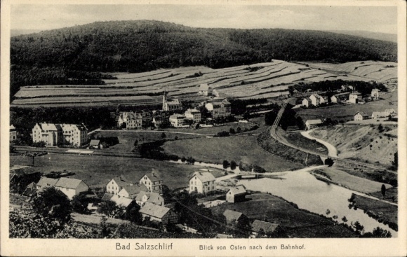 Postcard Bad Salzschlirf in Hesse, general view