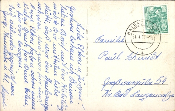 Postcard Bad Karlshafen an der Weser, Salt Bath Karlshafen an der Oberweser, Railway Officials' Home