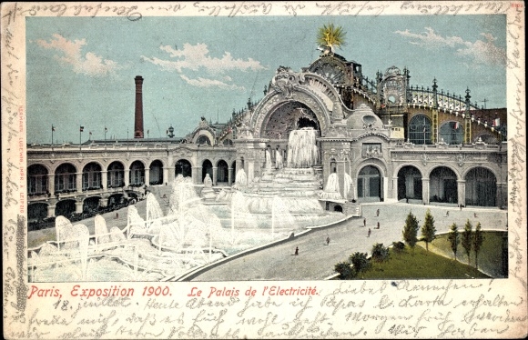 Ansichtkaart Parijs, Expositie 1900, Le Palais de l'Electricité