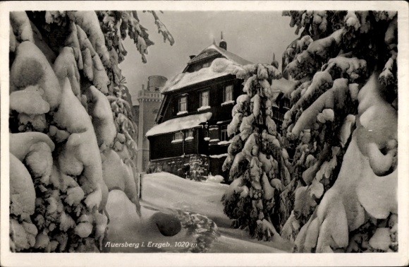PC Wildenthal Eibenstock in the Ore Mountains, winter magic, view of the accommodation house