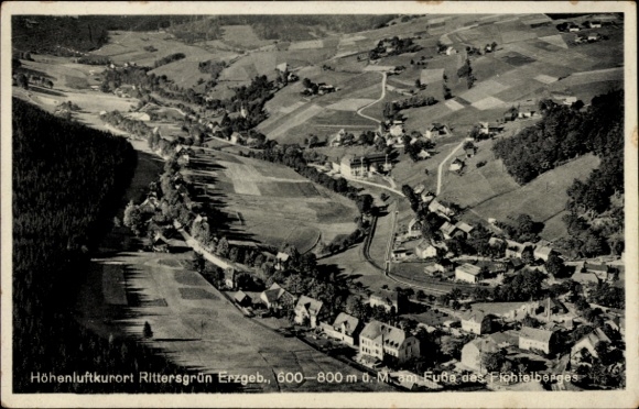 Ak Rittersgrün Breitenbrunn in het Ertsgebergte, luchtfoto