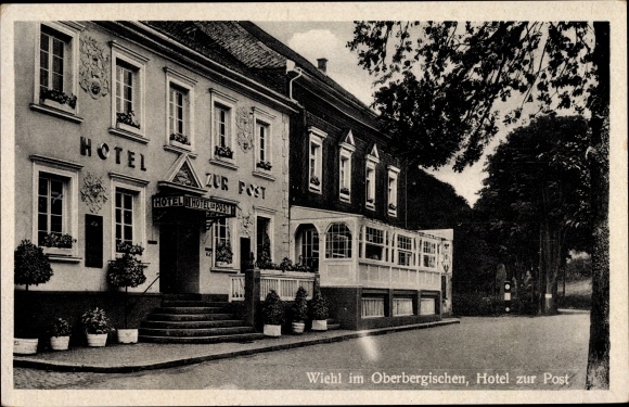 Postcard Wiehl in the Oberberg district, Hotel zur Post