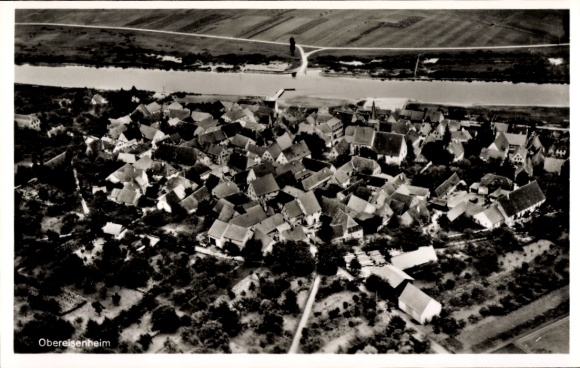 Postcard Obereisenheim Markt Eisenheim Lower Franconia, aerial photograph