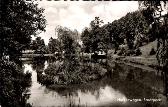 Postcard Hückeswagen in the Oberbergischer Kreis, city park