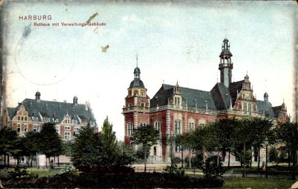 Ak Hamburg Harburg, Rathaus, Verwaltungsgebäude