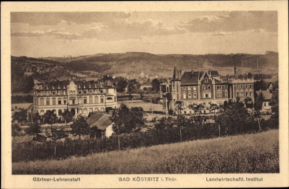 Ak Bad Köstritz an der Weißen Elster Thüringen, Gärtner Lehranstalt, Landwirtschaftliches Institut