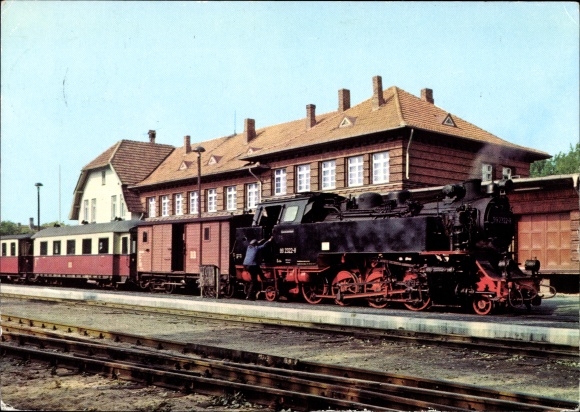 PC Baltic resort Kühlungsborn, West train station, German locomotive, Bäderbahn Molli