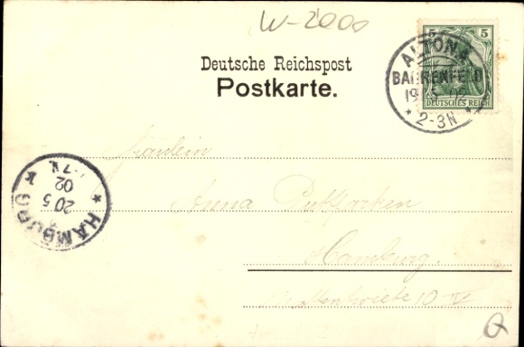 Postcard Hamburg Altona Bahrenfeld, Old Inn
