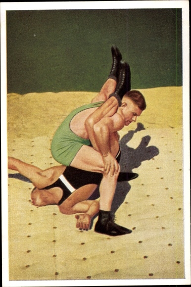Collection picture Olympia 1936, Ehrl and Földeak, wrestling, mills Franck coffee additive