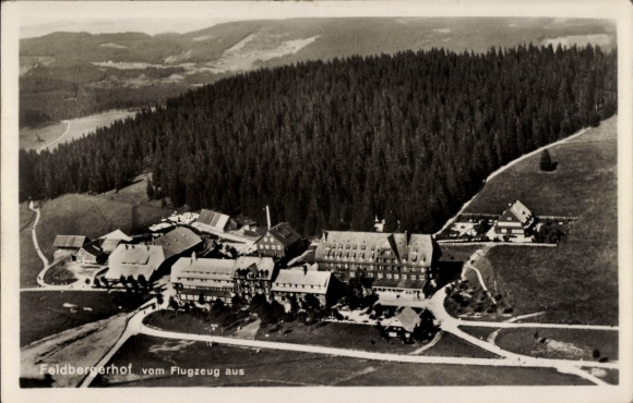 Ak Feldberg im Schwarzwald, Fliegeraufnahme vom Feldbergerhof