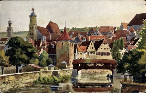 Artist PC Marshal, J., Schwäbisch Hall in Baden Württemberg, lot at the Sulfersteg