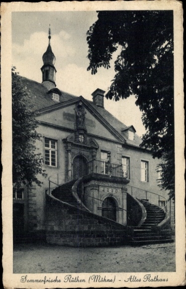 Postcard Rüthen in Westphalia, Old Town Hall