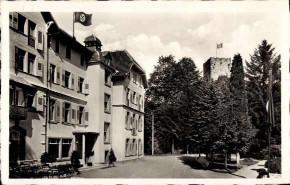 Postcard Hornberg in the Black Forest, Gauschule of the NSDAP, Office for Civil Servants, Gau Baden