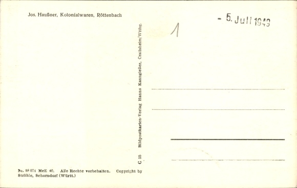 Postcard Röttenbach in Middle Franconia, aerial photograph